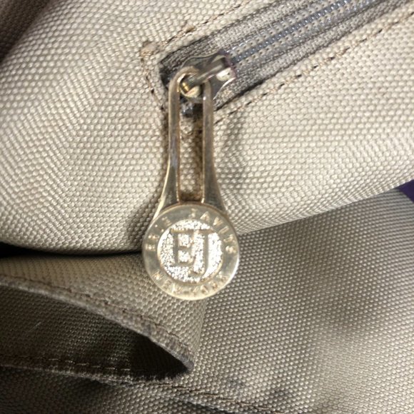 ERIC JAVITZ Black & Metallic Gold Woven Tote, Chunky Gold Accents, Medium Size - Picture 11 of 16